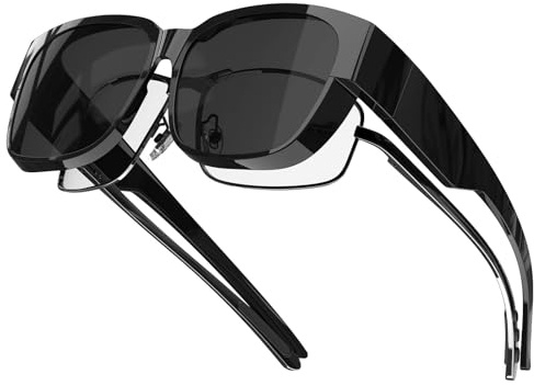 Bloomoak Polarized Over Glasses Anti-Glare UV 400 Protection for Men Women - Fit Over Glasses/Suit for Driving/Fishing/Golf