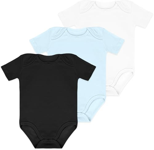 Vicloon Bébé Body Mixte, Lot de 5 Body à Manches Courtes Bébé en Coton, Cadeau Naissance, Respirants et Pratiques, D'été Combinaison