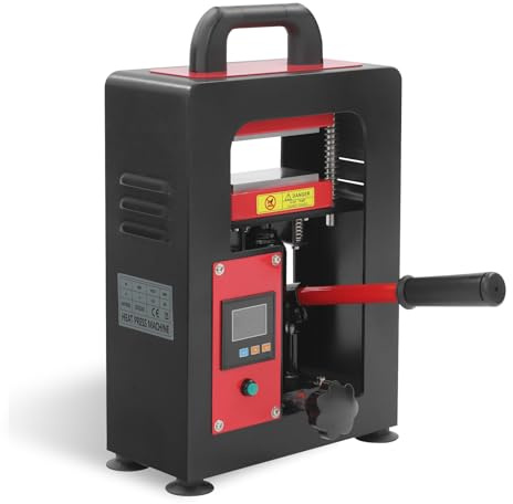 Hydraulic Heat Press Machine 14000psi, Rosin Press Extraction with Digital Temperature Control, Heating Presser for DIY Leather Flower Plant, 2.36x4.72in Dual Aluminum Plates