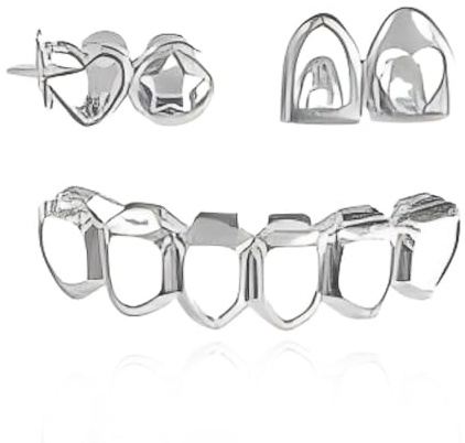 Tänder Hip Hop, 1,1cm*0,9cm, 4cm*0,9cm