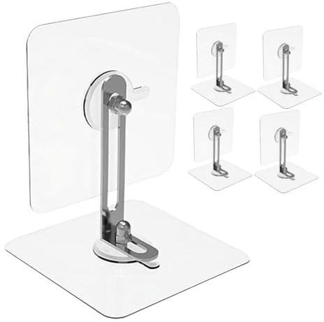 HANABASS Correas Antivuelco 5 Juegos de Anclajes de Pared para Muebles sin Taladro Material Acrílico y Acero Inoxidable, Seguridad para Bebés para Zapateros y Tv