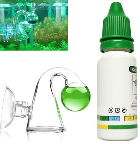 Test Co2 Aquarium,Testeur de CO2 pour Aquarium,Surveillance Fiable du CO2,pour aux Aquariums d'eau Douce et Réservoirs Plantés