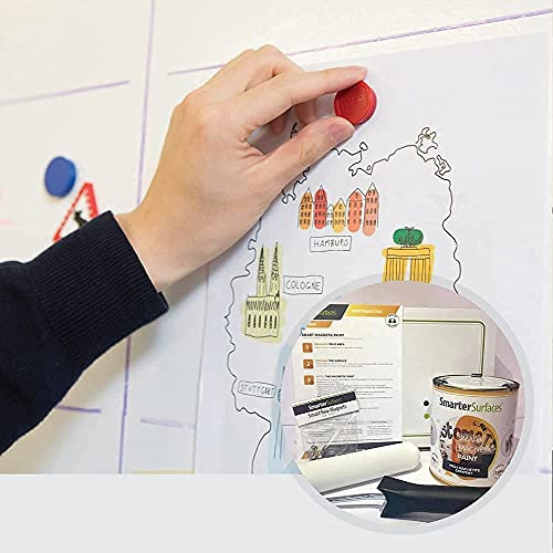 Peinture Magnétique Smart 3m² - Couleur Grise - Peinture Pour Créer Des Surfaces Aimantées Réceptives Aux Magnets