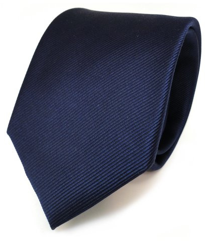 TigerTie Uni Rips, cravatta, blu scuro, 100% seta
