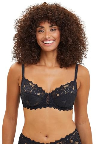 Sans Complexe - Arum - Reggiseno Push up Classico in Pizzo con Ferretto - Donna - Nero - 6G