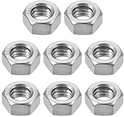 uxcell Hex Nuts, 1/2-12 UNC 304 Stainless Steel Thread Hexagon Nut 8pcs