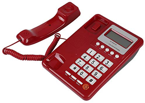 Telefono fisso fisso, telefono portatile DTMF/FSK cablato in tempo reale con display ID chiamante, richiamata, registrazione chiamate, vivavoce casa/ufficio/hotel