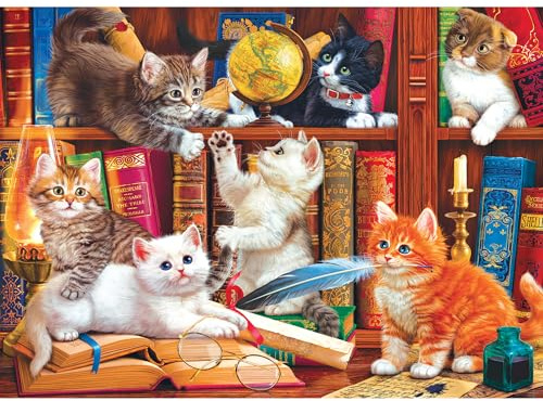 RoseArt - Kodak Premium - Library Mischief - 1000 Piece Jigsaw Puzzle for Adults