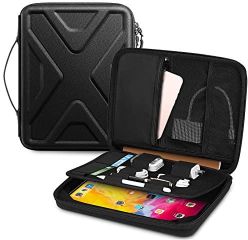 SITHON Tablet Borsa per 13 iPad Air M4 M3 M2 2026-2024, 13 iPad Pro M5 M4 2025-2024, 12,9 iPad Pro 2022-2018, per 12,4 Surface Laptop Go, Rigida Protettiva Custodia con Organizer per Accessori