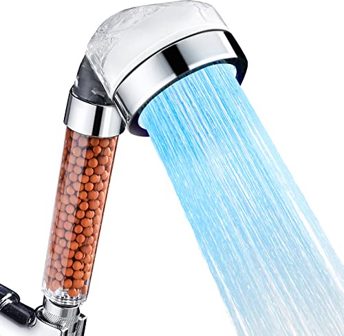 Cobbe Ionic Handheld Shower Head, High Pressure Filtration Hand Shower,LED Showerhead with 3 Color-Modes