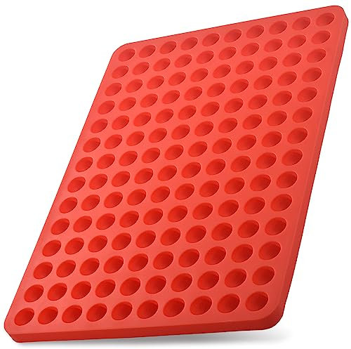 ionEgg Molde de silicona semiesfera 140 cavidades, moldes de caramelo goma, bandeja golosinas perros, alfombrilla hornear, almohadilla silicona redonda ganache, gelatina