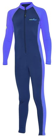 EcoStinger Girls Full Body Swimsuit Stinger Suit UV & Jellyfish Protection UPF50+ Navy Lavender (10)