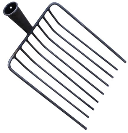 MagiDeal Outil de Fourche Remplacer La Tête de Rasage de La Tête, Fourche de Jardin, Rateau Jardin, Fourche à Compost à Fumier Accessoire de Jardin Outil de Jardinage, 9 Dents