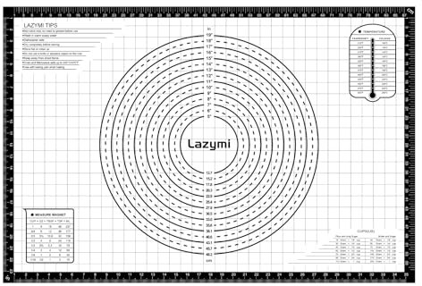 Lazymi Silicone Baking Mat Non-Stick: Extra Large 91x61cm Pastry Mat for Rolling Dough - Baking Sheet with Measurement Guide for Kitchen - Heat-Resistant & Reusable Pizza/Fondant Accessories for Baker