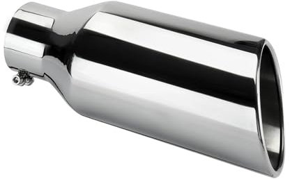 Tubo De Escape Universal para Automóvil Entrada De 3 Pulgadas Salida De 5 Pulgadas Longitud De 12 Pulgadas Anticorrosivo Recto para Coche