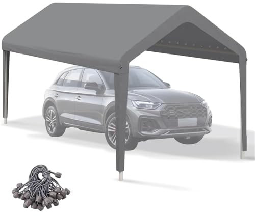 Ayztantine Tenda da Garage Carport Tettoia for Posto Auto Coperto 10'x20' Copertura Sostitutiva for carichi Pesanti, Copertura for Garage 800D Oxford Impermeabile