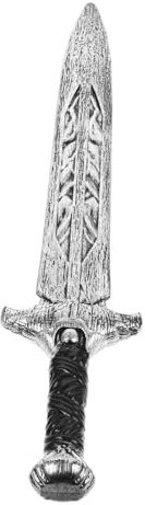 POPETPOP Espada De Utilería Romana Ancha Portátil De Plástico Plateado para Cosplay, Fiestas y Halloween, Réplica Liviana y Reutilizable Adecuado para Representaciones Teatrales