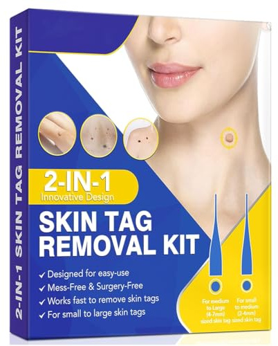 DOVBAN Skin Tag Fibromi Penduli Rimozione,Set Di Efficace E Indolore Della Pelle Delle Talpe,Sicuro E Facile Da Rimuovere Da Piccole A Grandi(Blu)