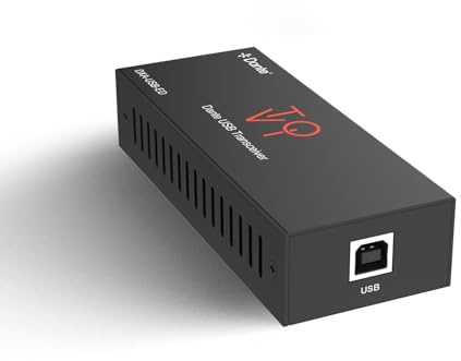 ToVi Dante USB to Network Audio Adapter - AES67 Compliant Audio Over IP | 2-Channel Audio Converter for Dante Network, High-Resolution Audio 24-bit 44.1/48/96kHz, Dual Power Options, Plug & Play
