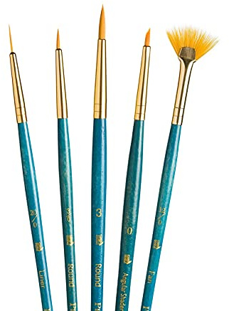 Princeton Real Value, Series 9100, Paint Brush Sets for Acrylic, Oil & Watercolor Painting, Syn-Gold Taklon