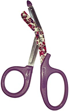 Novelty Nurse Ciseaux à pansement de 18 cm avec lame à fleurs lilas