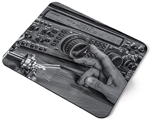Computer Mouse Mat Pad - High Frequency Radio Amateur Transceiver Home Office PC Desk Accessory Flexible Fabric Top Large 5mm Laptop Desktop Printed Art Ergonomic #45327