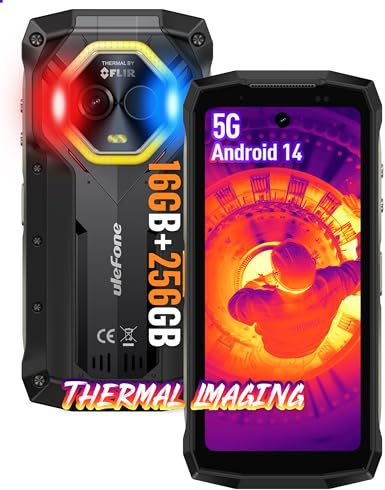 Ulefone Armor Mini 20T Pro 5G Telephone Portable Incassable Smartphone Incassable 16Go+256Go, 64MP Imagerie Thermique, 6200mAh, 4.7 90Hz HD+,Téléphone Incassable Android 14/NFC/OTG