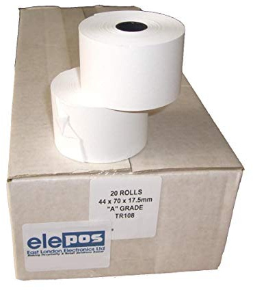 Till Rolls to Fit Casio CE-3110 CE3110 Cash Register, Single Ply Rolls (20 Rolls)