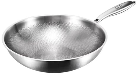 Generisch Titanium Pfanne Bratpfanne 32 cm/34cm/36cm | Beschichtete Pfanne Induktion | Für alle Herdarten | Kratzfeste Antihaft-Oberfläche | 3-Schicht Edelstahl/Aluminium | Ofenfest bis 260°C (32cm)