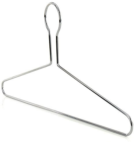 Hangerworld 10 Robuste Sicherheits-Kleiderbügel 43cm Chrom Hotel-Kleiderbügel für schwere Kleidung