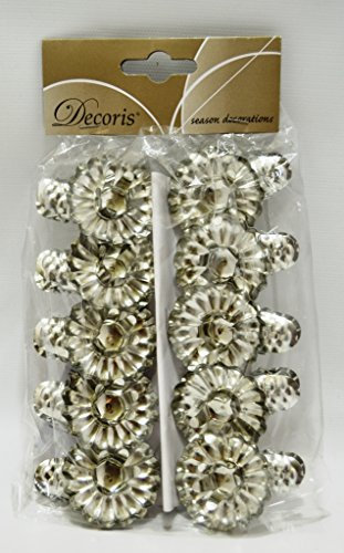 Christbaum Kerzenhalter zum Anclipsen, 10-er Packung, silber, Baumkerzen