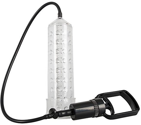 ORION Penispumpe - Vakuumpumpe für Männer mit handlichem Scherengriff für extra starkes Potenz-Vakuum, Stimulation und Training gleichzeitig, mit reizvollem Noppen-Sleeve