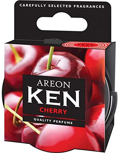 AREON Ken Désodorisant Voiture Cerise en Pot Maison Couvercle Ventilé Réglable 3D (Cherry Lot de 2)