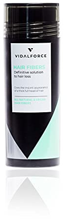 Poudre densifiante volumatrice pour cheveux - Calvitie, perte de cheveux & racines - Microfibres de kératine naturelle. Poudre capillaire Anti-Calvitie. Hair loss concealer I Châtain Foncé (30 gr) I