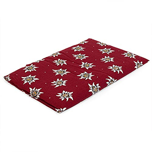 Cuscino con noccioli di ciliegia, Cuscino termico - Edelweiss fiori, 30x20cm - Terapia caldo e freddo