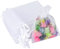 G2PLUS Weiß Organzasäckchen, 7x9cm Kleine Geschenk Organzabeutel, 50 Stück Organza-Beutelchen mit Kordelzug Sie als Hochzeit Bonbonsbeutel, Schmuckbeutel, Geschenkbeutel