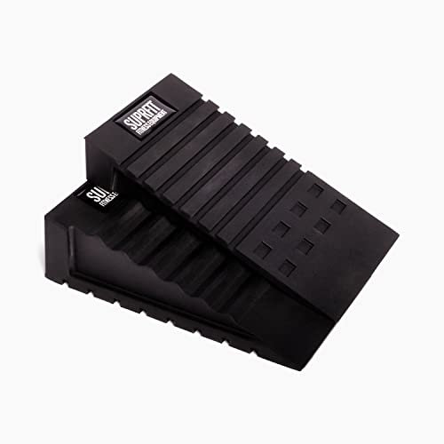SUPRFIT - Squat Ramps 3-in-1 Set - Knieretter Keilblöcke aus rutschfestem Vollgummi - Squat Wedge Erhöhungen für Kniebeugen & Wadentrainer - Wadendehner Keile für sicheren Stand bei Kraftübungen
