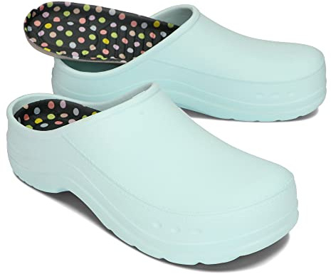 BeComfy Damen Herren Eva Clogs Bequeme Ultraleichte Gartenschuhe 35-46 EU (Hellblau, 39)