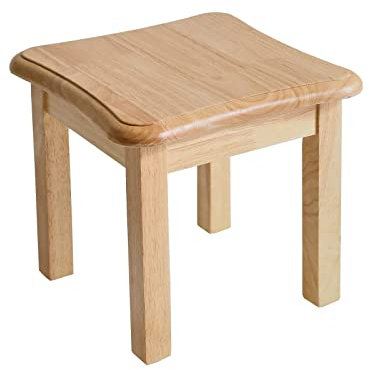 Aibiju Kids Step Stool, Small Short Shoe Changing Stool, Solid Wood for Kids, Portable Heavy Duty for Adults, Plant Table, Natural, JPRF-1352