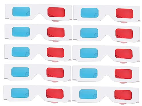 Homoyoyo 10pezzi Occhiali in Carta Per Cinema e Videogiochi Leggeri e Sicuri Montatura in Materiale Di Buona Qualità Per Uso Casalingo e Pubblico