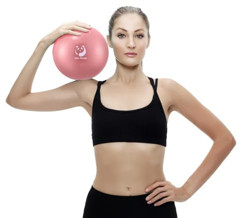 Smal panda pilatesboll, 23 cm liten träningsboll, anti-bristande mini yogaboll för stabilitet, träning, barre, kärnstyrka, sjukgymnastik, balans, stretching