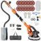 Protmex Drywall Sander - 1000W Wall Sander with Vacuum Dust Collection and LED Light 6 Speed 800-2200RPM 15Pcs Sanding Discs Foldable Extendable Electric Sanding Machine for Walls Popcorn Ceiling