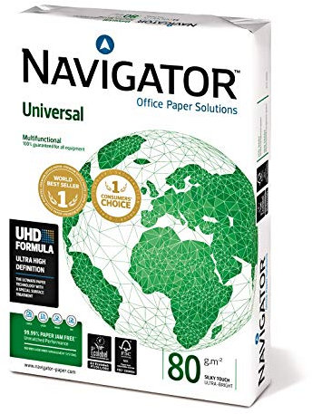 NAVIGATOR A4 UNIVERSAL; Druck- und Kopierpapier; A4; 1x500 Blatt; 80g (frustfreie Schutzverpackung)