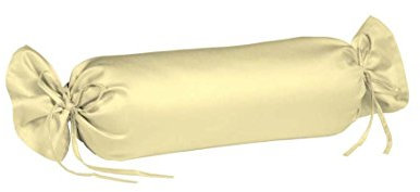 fleuresse 9200 Colours Interlock Jersey Kissenbezug für Nackenrolle aus 100% Baumwolle, Oekotex Standard 100, 15 x 40 cm, vanille