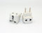 Genius® 2 x Adattatore sdoppiatore universale 2 in 1 da viaggio Converte spine 2 e 3 poli di diversa tipologia in spine a 2 poli di tipo Italia (spine di tipo C) Bianco - 2 pezzi