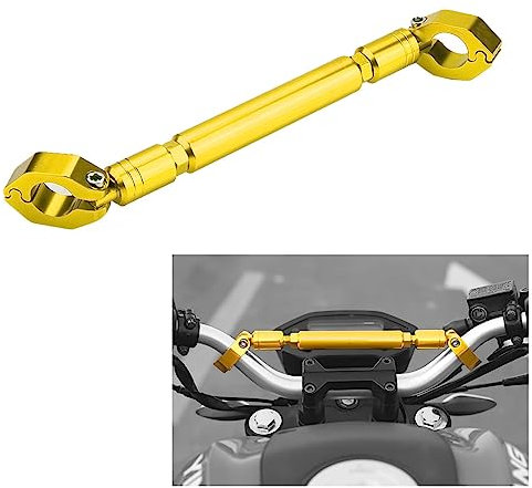 Akozon Motorrad Lenkerbar Aluminiumlegierung Ausgleichsstange Universal 22mm Goldfarben