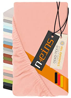 Spannbettlaken Made in Germany - Feinbiber aus 100% Baumwolle 1037.1342, 140 x 200 cm, rosa