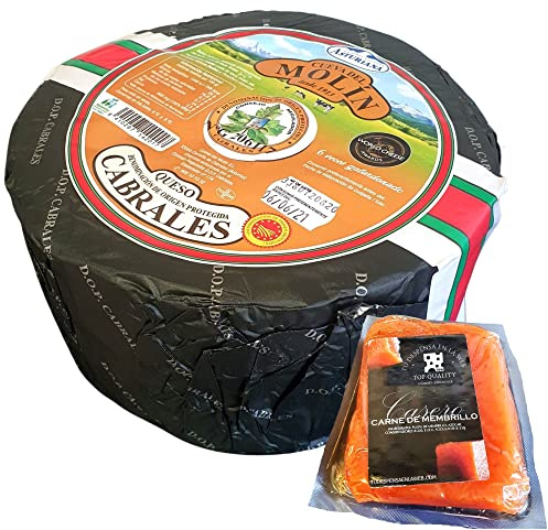 Queso Cabrales Denominación de Origen Protegida Peso Aproximado 2,5 kilos - Queso Cabrales con Membrillo TDW - Galardonado en varias ediciones con el premio World Cheese Award