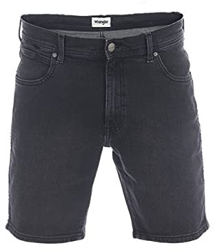 Wrangler Herren Jeans Short Texas Kurze Stretch Shorts Regular Fit Baumwolle Bermuda Sommer Hose Blau Schwarz w30 w31 w32 w33 w34 w36 w38 w40, Größe:W 32, Farbe:Cash Black (W11CHT240)