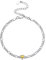 PROSILVER 3mm dünne Armkette mit Herz Zirkonia 925 Sterling Silber 16+5cm Figarokette Armband mit November Geburtsstein Damen Mädchen Gliederarmband Handgelenk Schmuck Accessoire